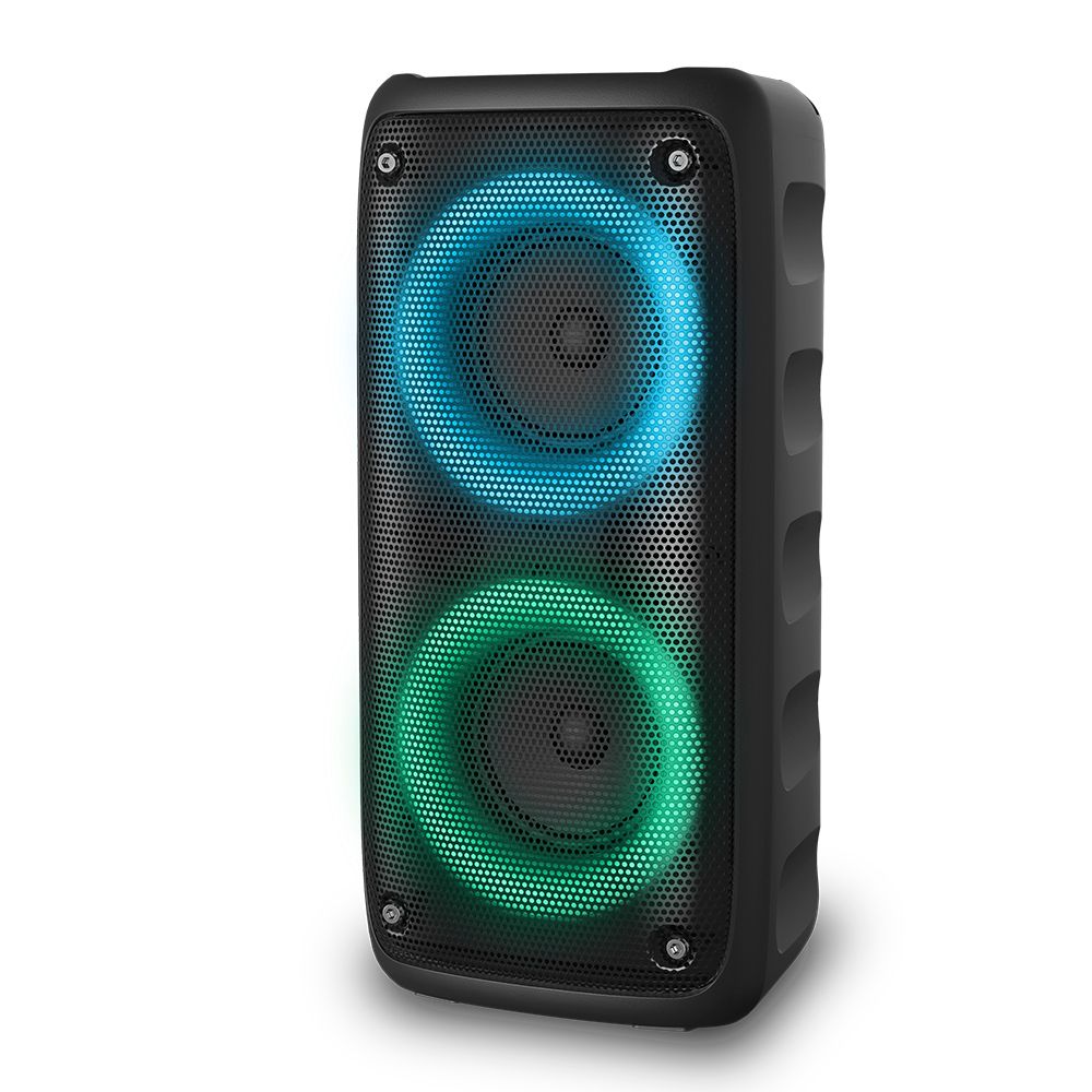 Bocina 4" x 2 Inalámbrica con Luz Led Hook STF Color Negro
