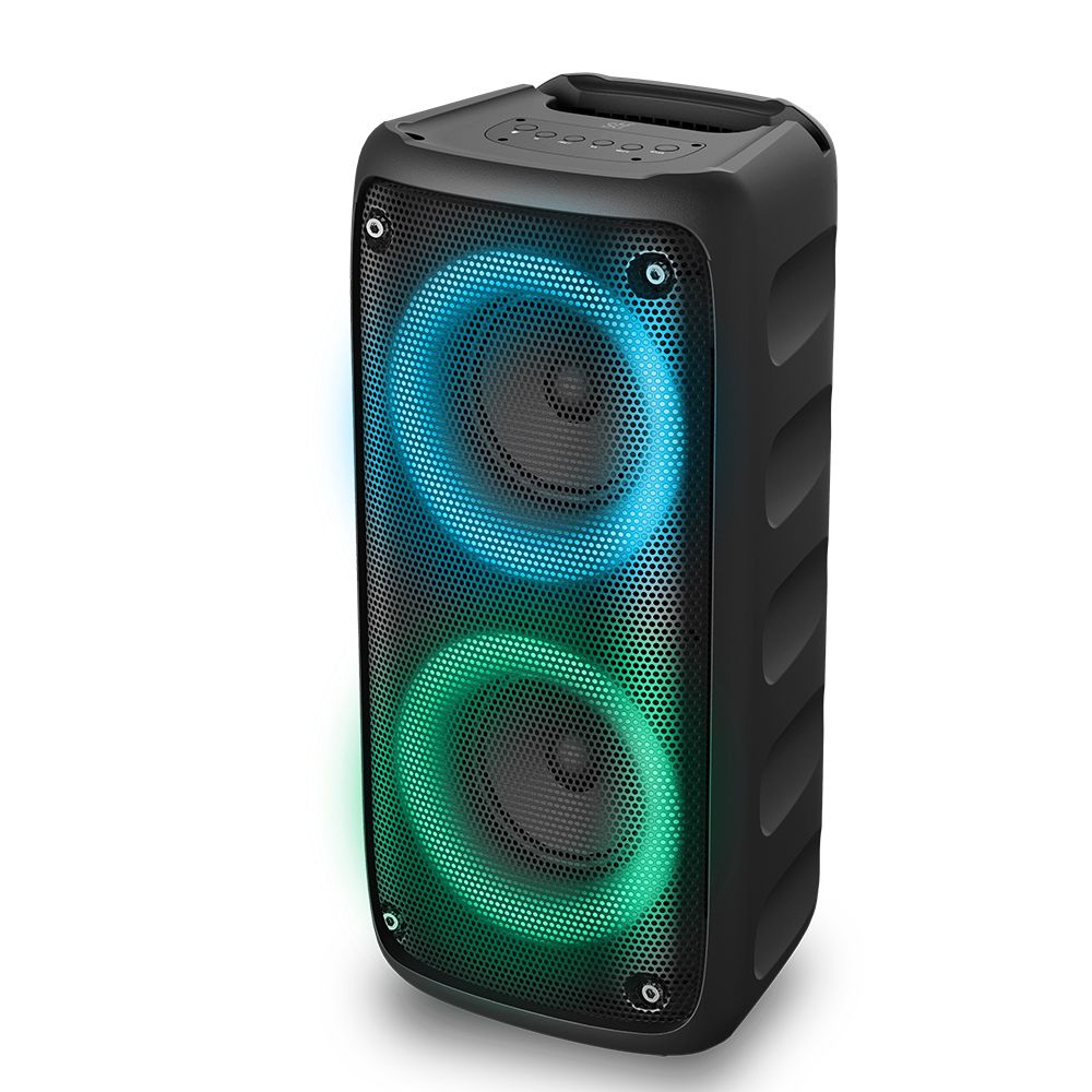 Bocina 4" x 2 Inalámbrica con Luz Led Hook STF Color Negro