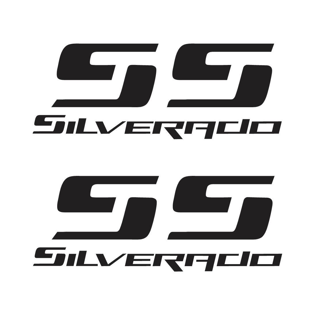 Sticker SS Silverado Para Costado De Batea Pick Up 