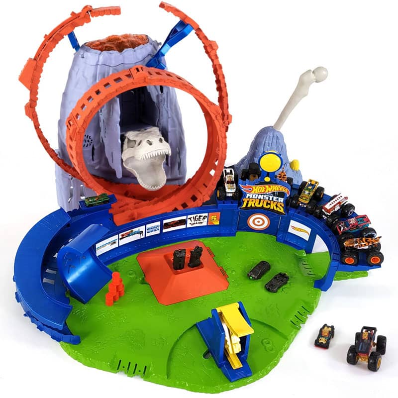 T Rex Volcano Arena Monster Trucks Hot Wheels