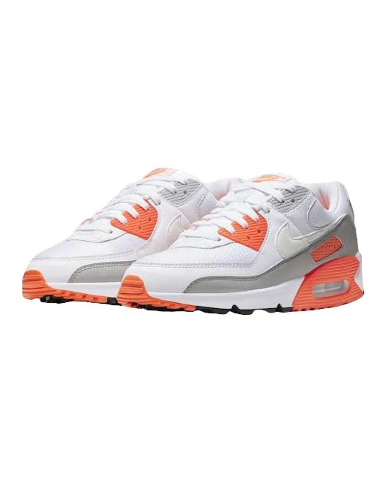 TENIS NIKE AIR MAX 90 BLANCO CON NARANJA (CT4352-103)