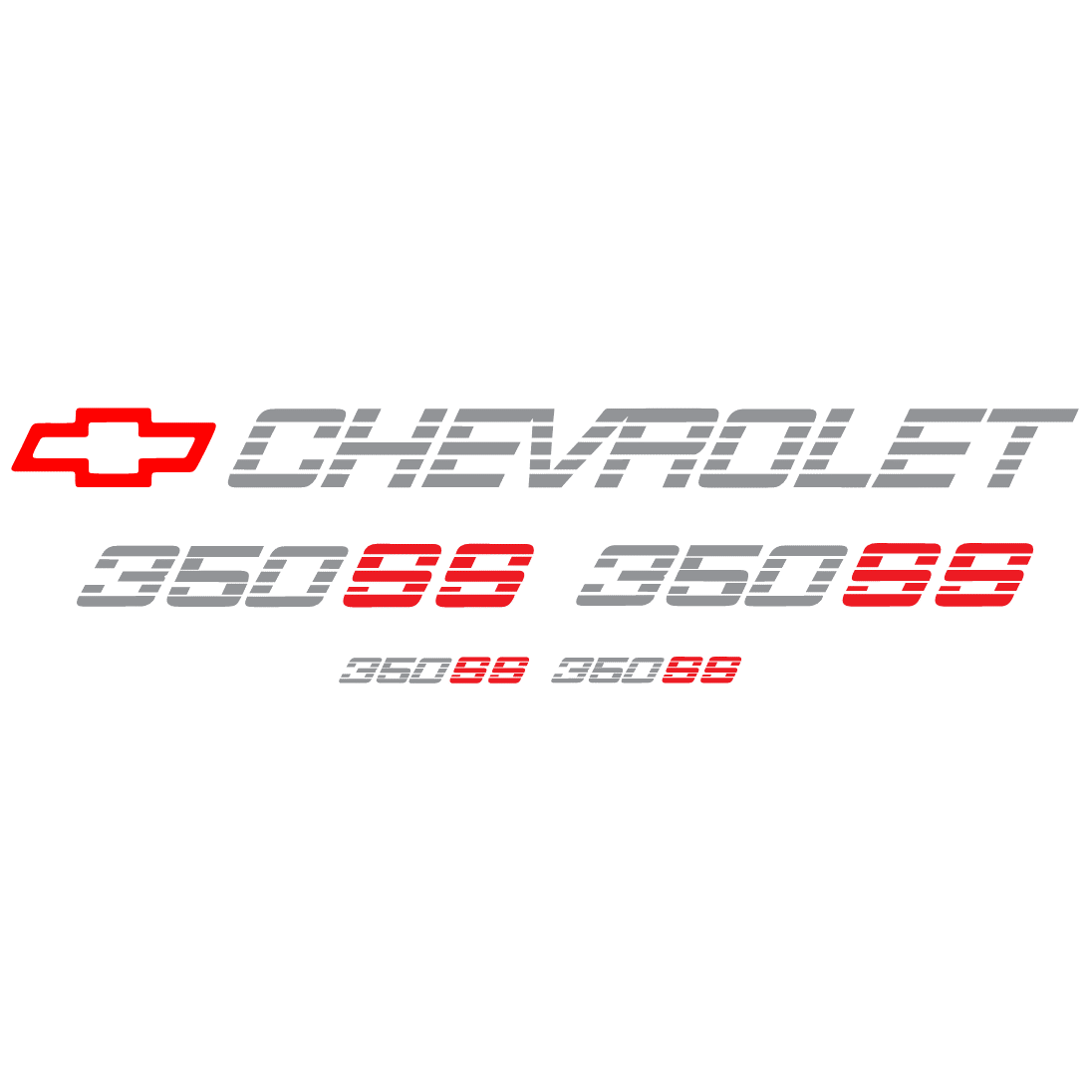  Sticker Kit 350SS Para Batea Standard Pick Up Chevrolet