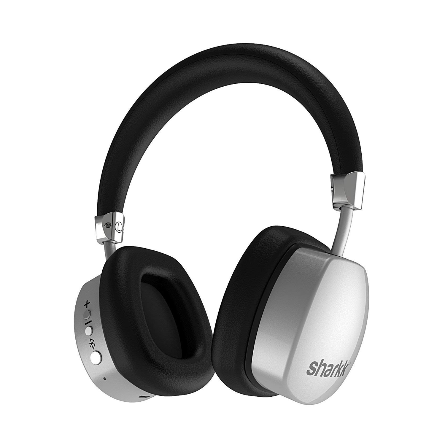 SHARKK WIRELESS BLUETOOTH 4.0 HEADPHONES BLACK SILVER SK-81BS-BLK-SLV