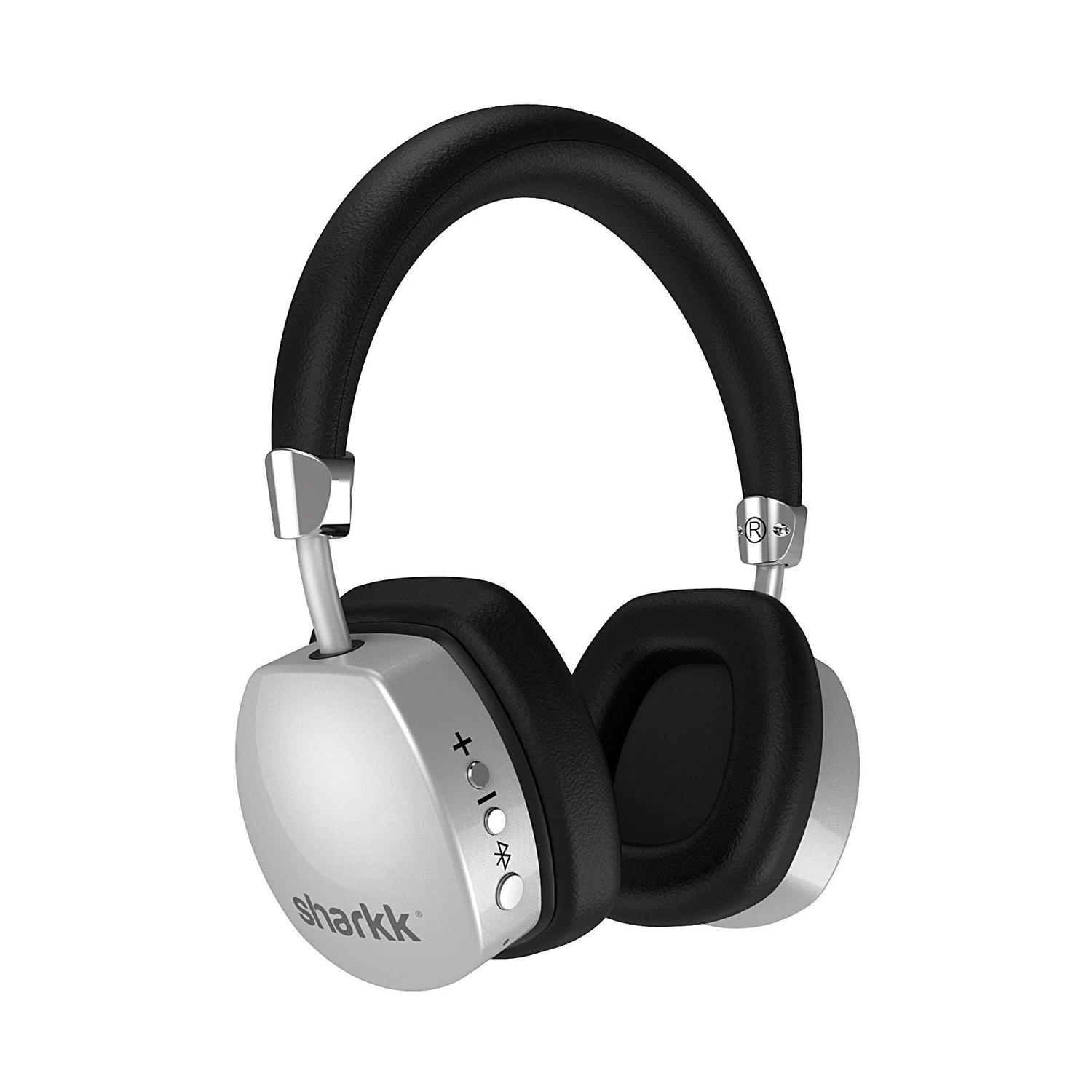 SHARKK WIRELESS BLUETOOTH 4.0 HEADPHONES BLACK SILVER SK-81BS-BLK-SLV