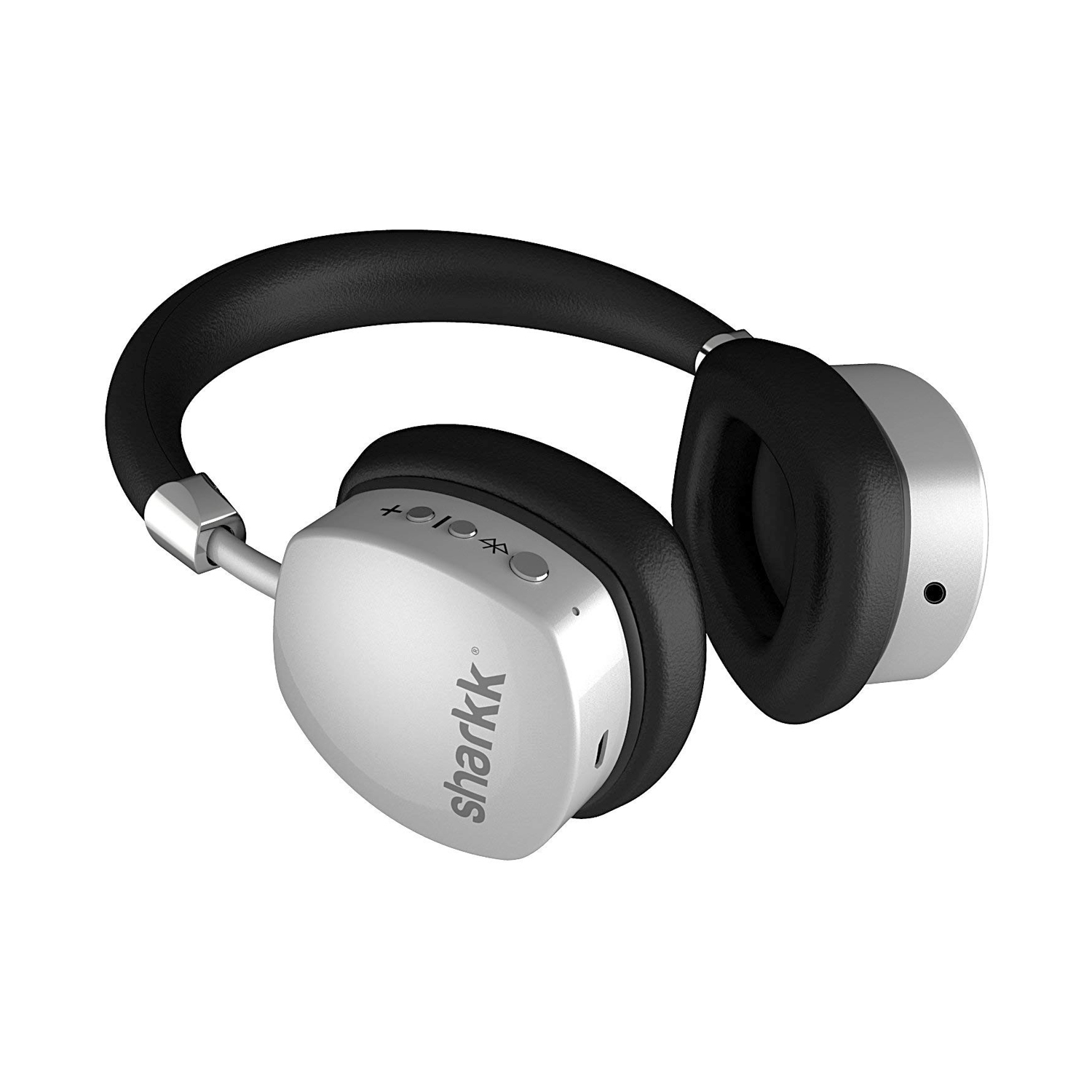 SHARKK WIRELESS BLUETOOTH 4.0 HEADPHONES BLACK SILVER SK-81BS-BLK-SLV