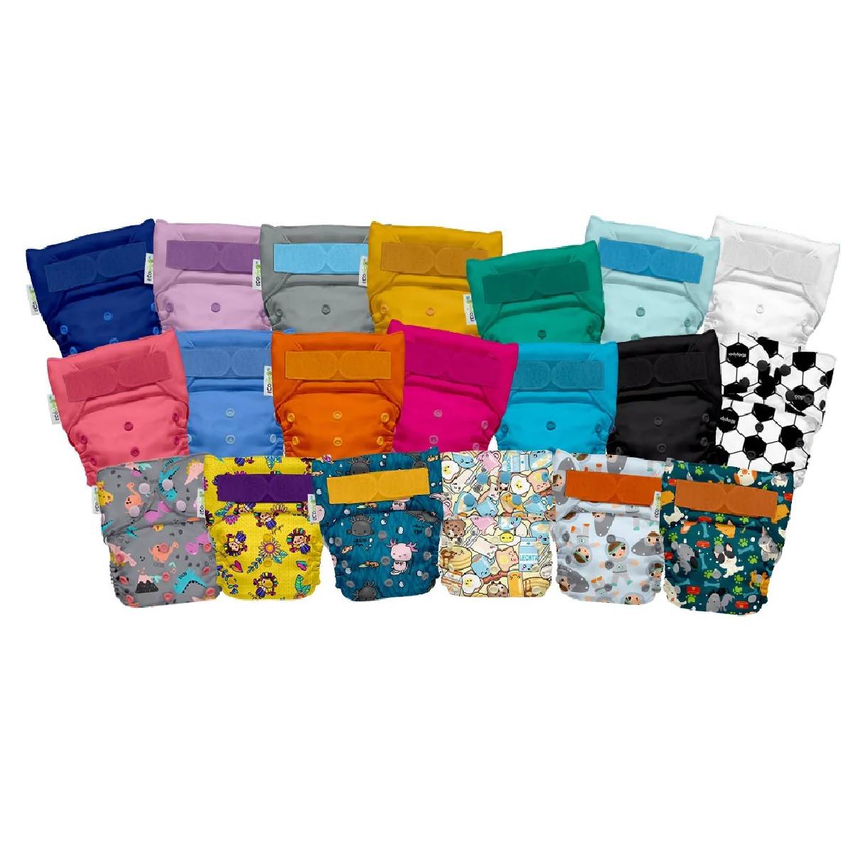 20 pack pañales de tela unitalla Ecopipo 