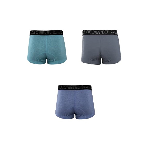 Decibel, Boxer, Ropa Interior para Hombre, Pack de 6 Piezas (Color: 2 Azul, 2 Gris, 2 Azul Marino), Transpirable Suave y Ajustado, trusas, Trousers,  Sport, Fibra Inteligente, Secado rápido