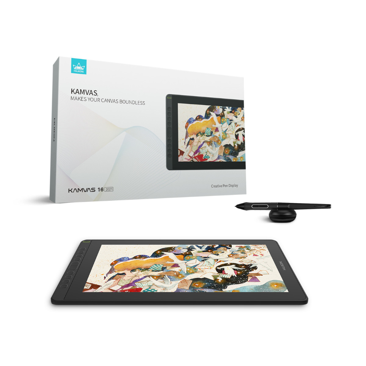 Tableta Gráfica Monitor Huion Kamvas 16 Digitalizadora Full HD