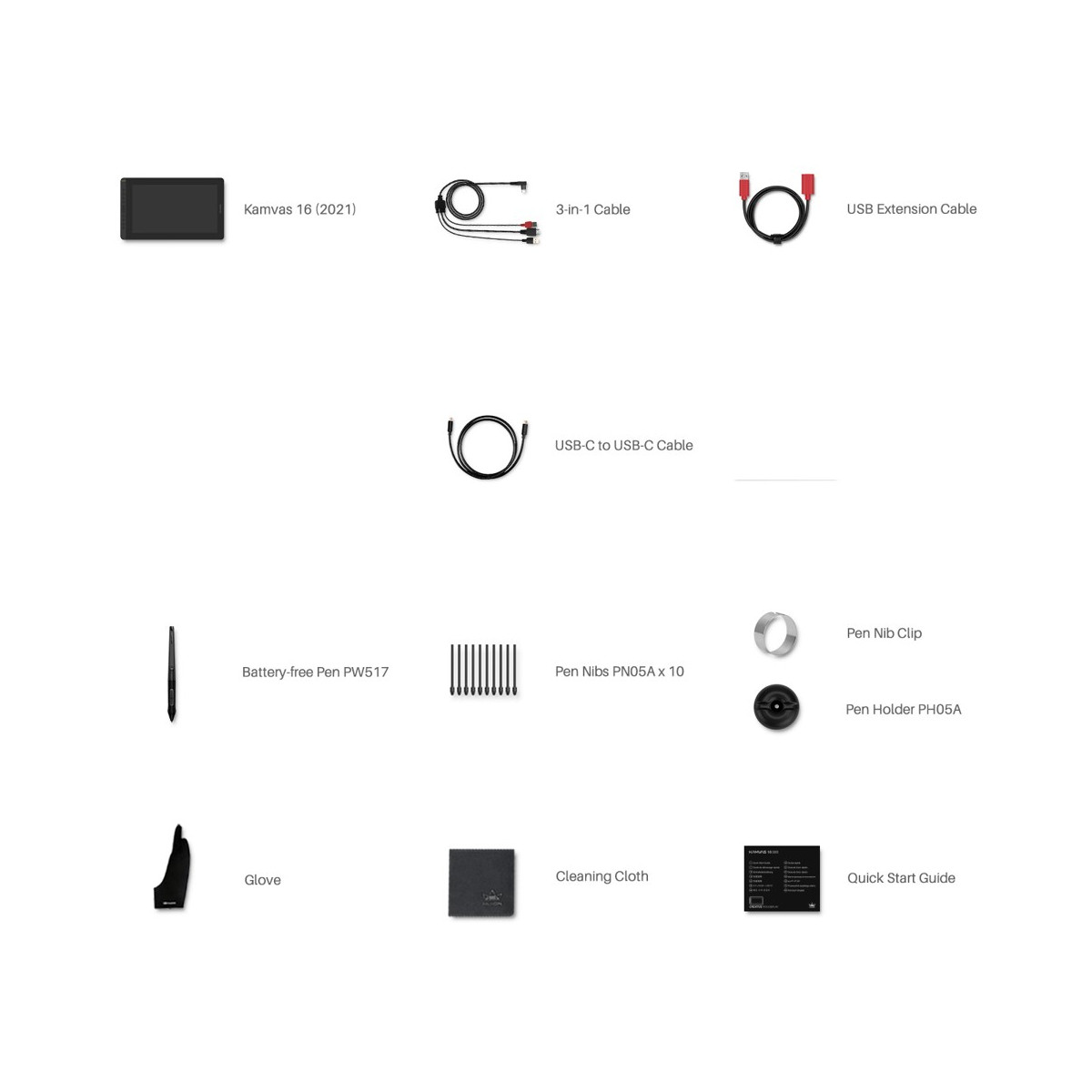 Tableta Gráfica Monitor Huion Kamvas 16 Digitalizadora Full HD