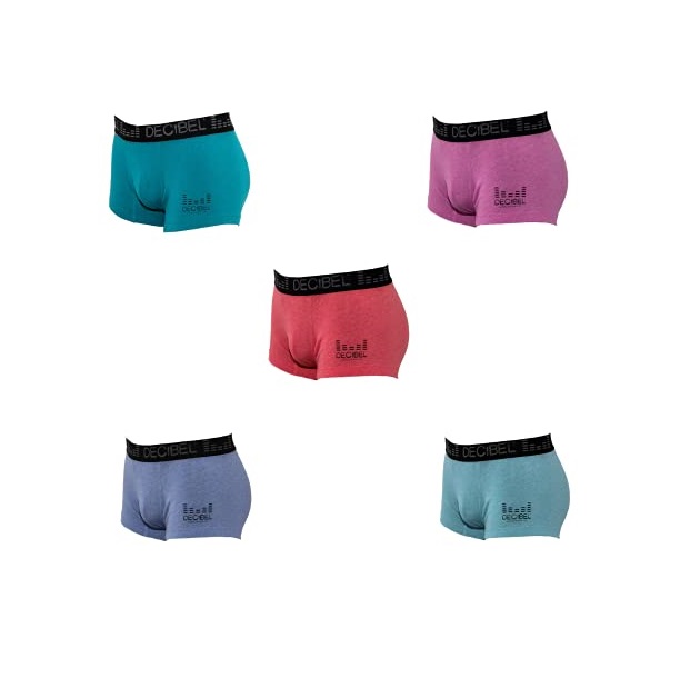Decibel, Boxer, Ropa Interior para Hombre, Pack de 6 Piezas (Color: 2 Celestes, 1 Morado, 1 Azul, 1 Rojo, 1 Azul Marino.), Transpirable Suave y Ajustado, trusas, Trousers,  Sport, Fibra Inteligente, Secado rápido