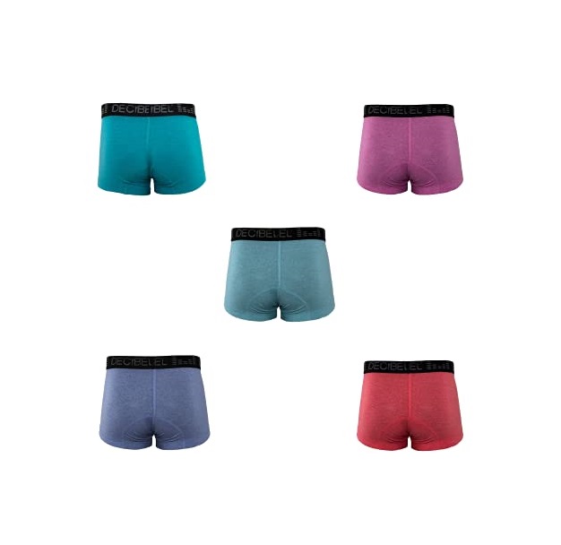 Decibel, Boxer, Ropa Interior para Hombre, Pack de 6 Piezas (Color: 2 Celestes, 1 Morado, 1 Azul, 1 Rojo, 1 Azul Marino.), Transpirable Suave y Ajustado, trusas, Trousers,  Sport, Fibra Inteligente, Secado rápido