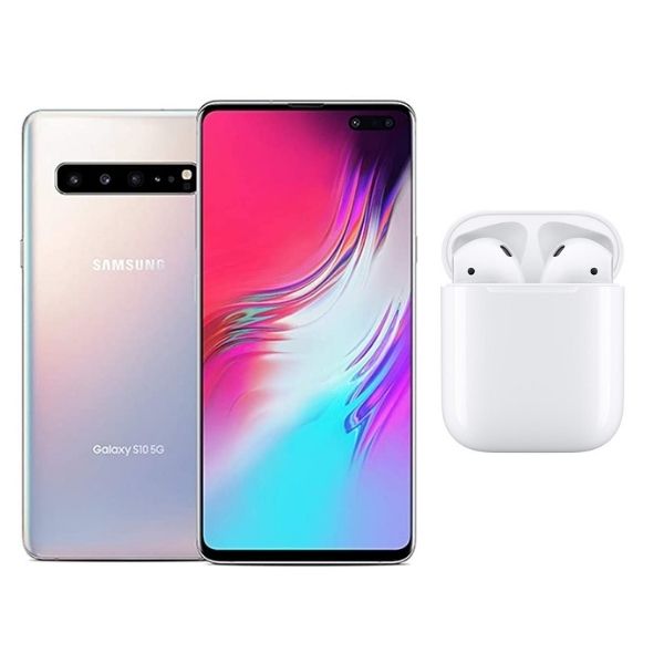 Samsung S10 5G Plata Reacondicionado Grado A 512gb + Audifonos Genéricos