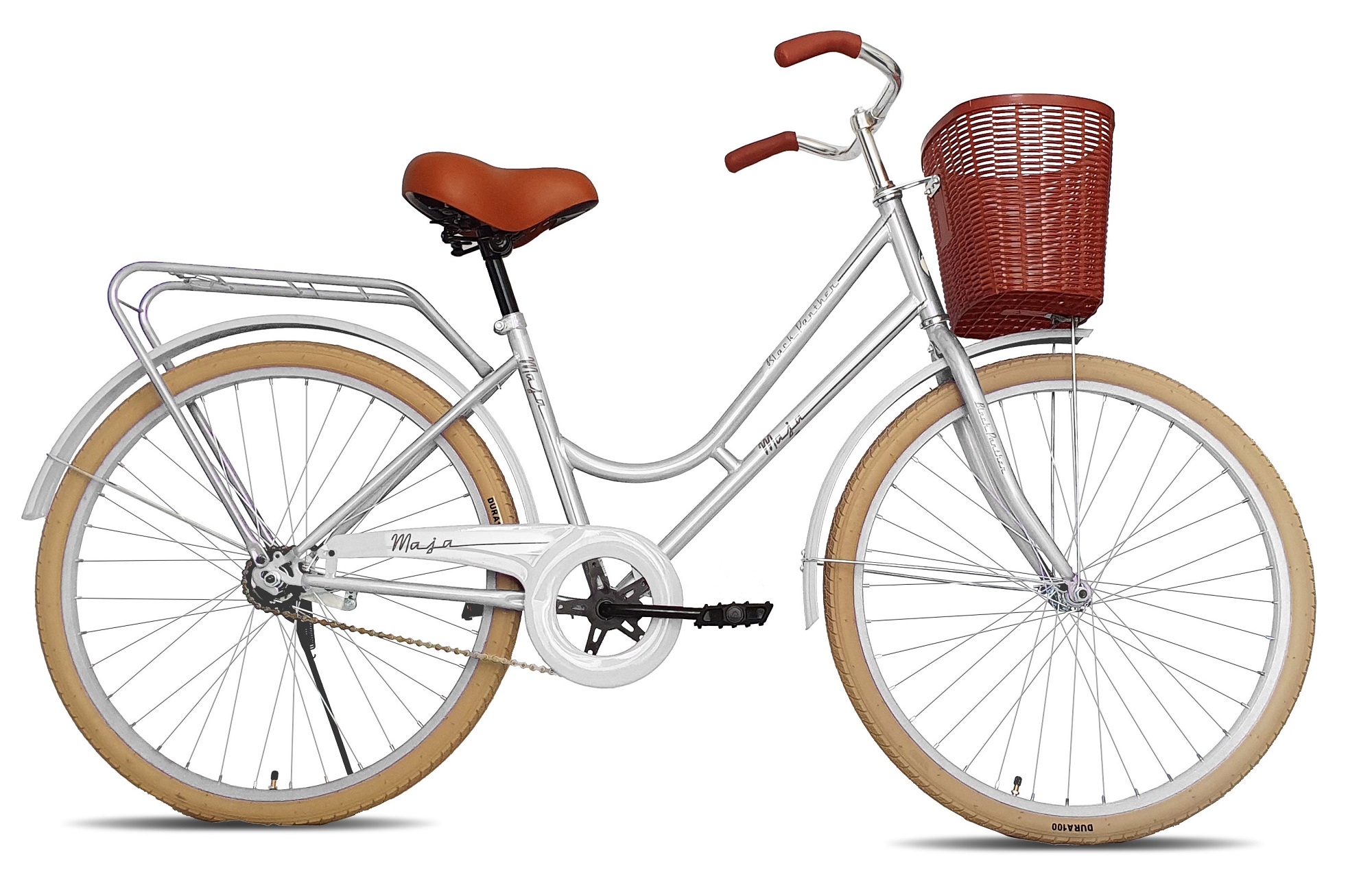 Bicicleta Black Panther Maja Vintage Rodada 26 Blanco