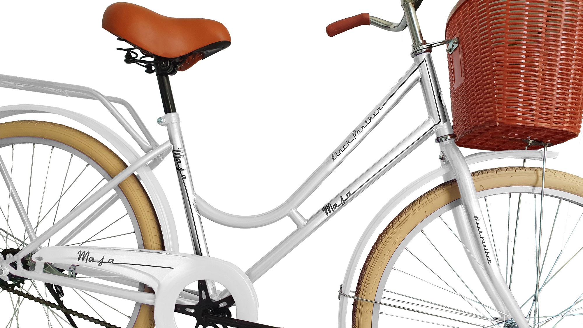 Bicicleta Black Panther Maja Vintage Rodada 26 Blanco