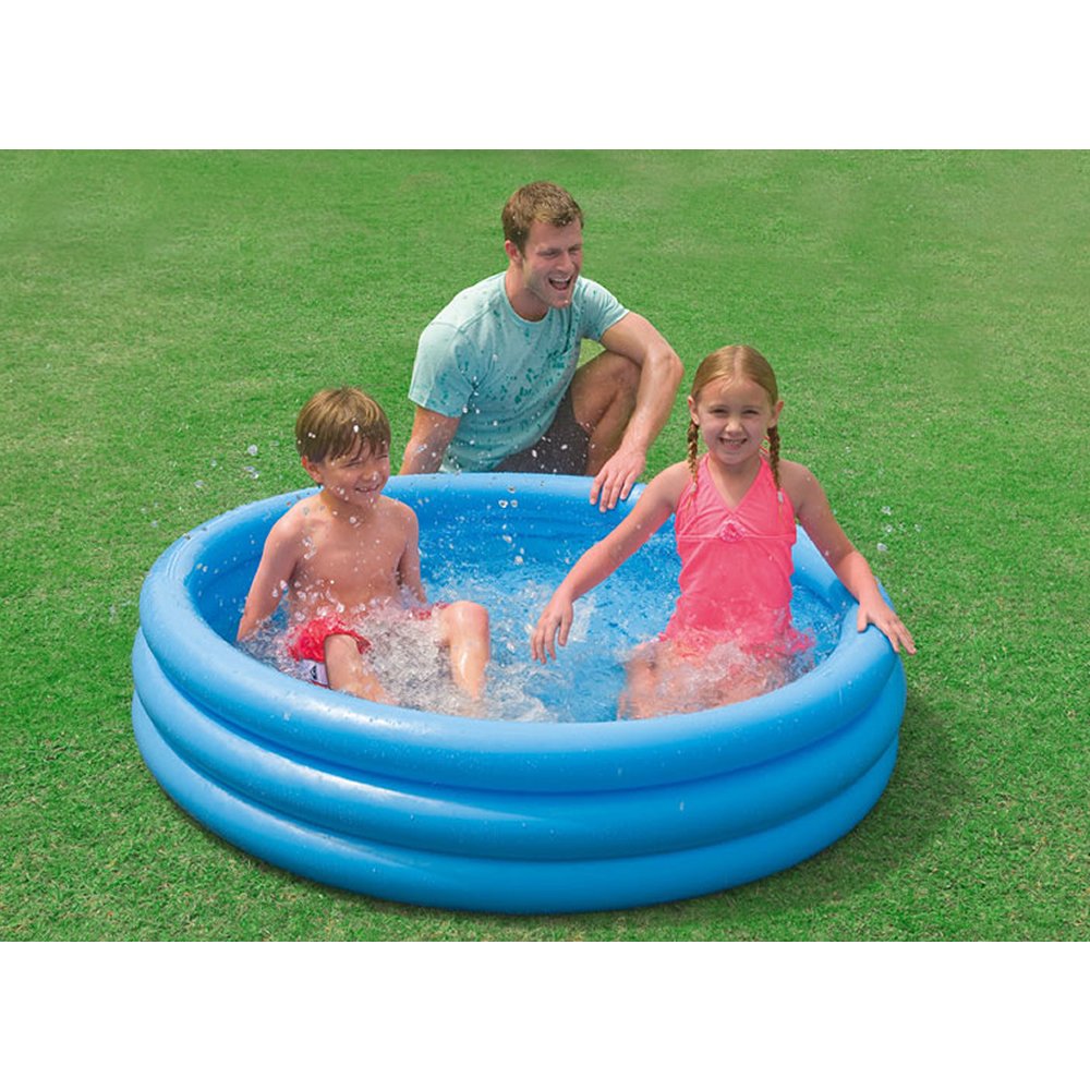 Piscina Alberca Inflable Infantil Azul de 3 aros 1.47m x 33cm Intex