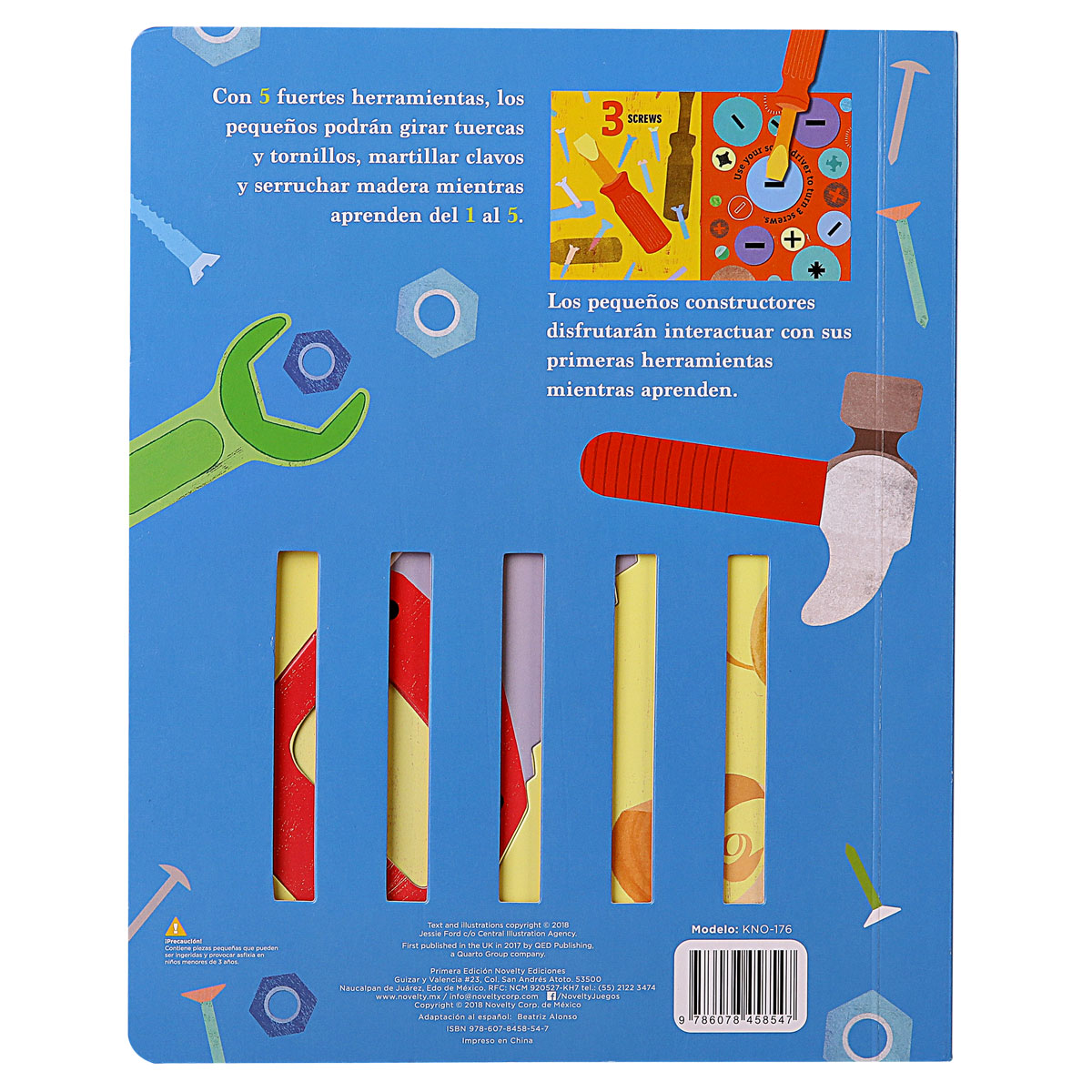 Novelty Ediciones, Libro didáctico, Mis Primeras Herramientas, Pasta Dura, Libros Infantiles, Didáctico, Ayuda y Refuerza Motricidad