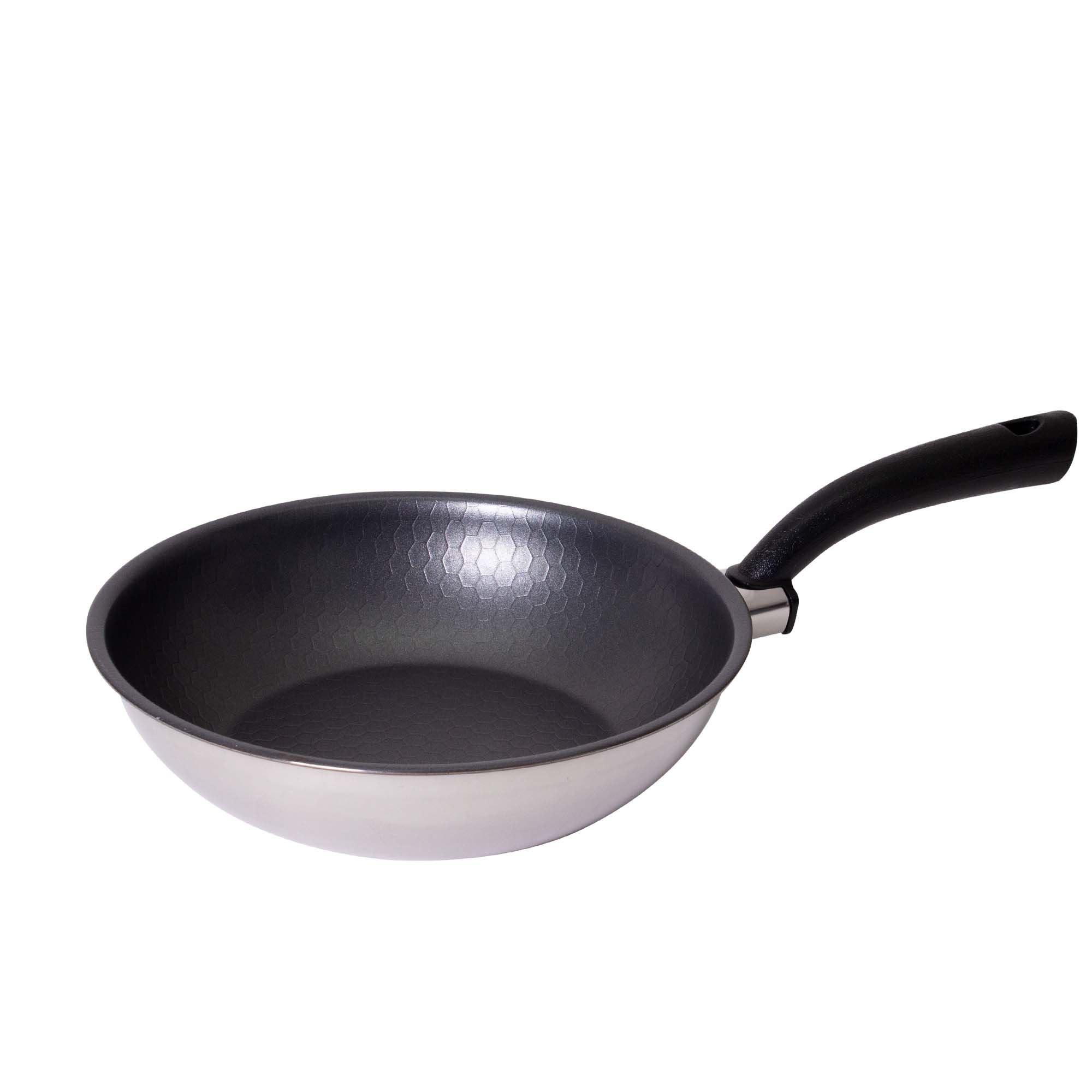 Sartén Wok de Acero al Carbono Negro de 36cm