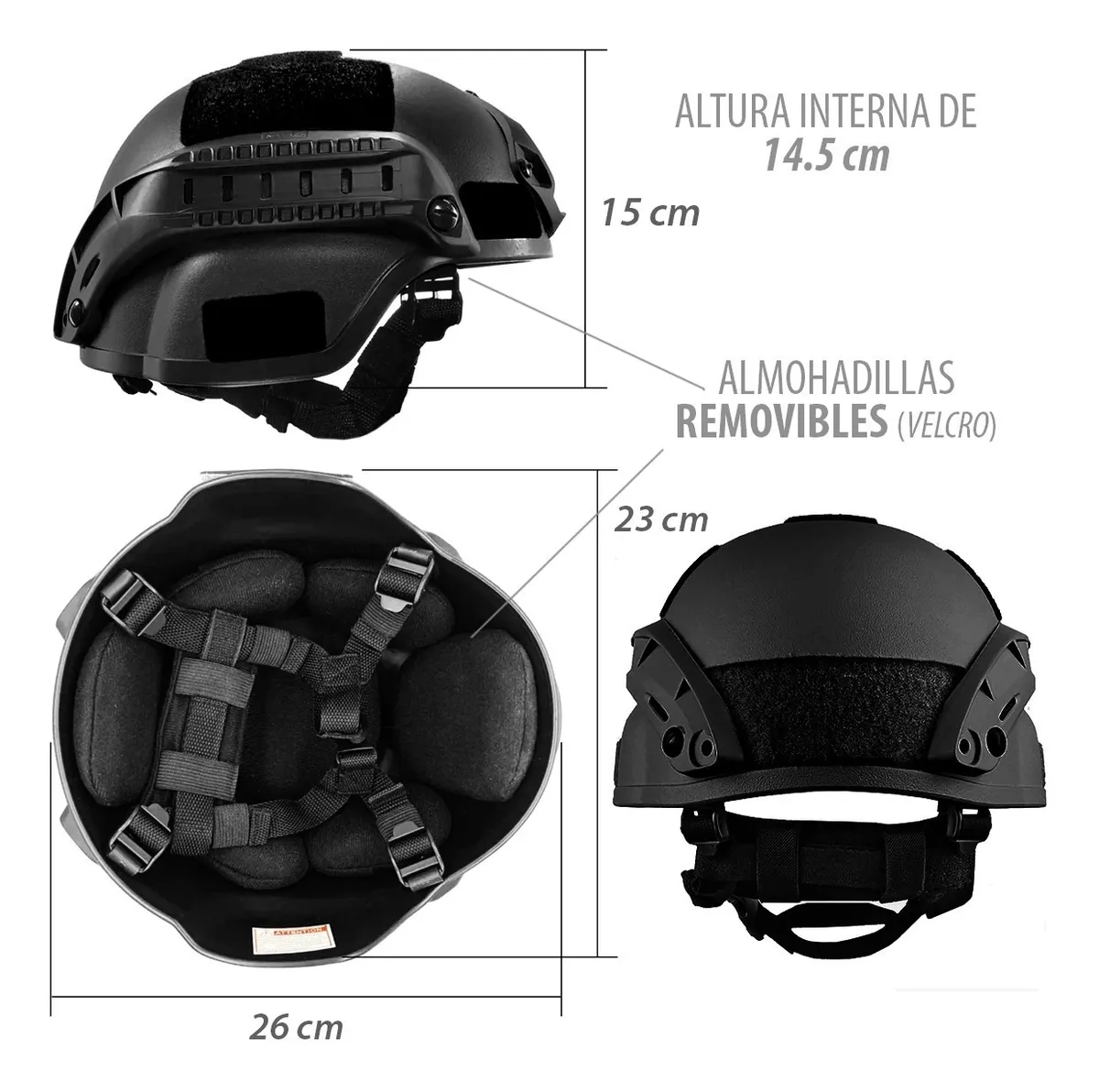 Casco para discount moto tipo militar