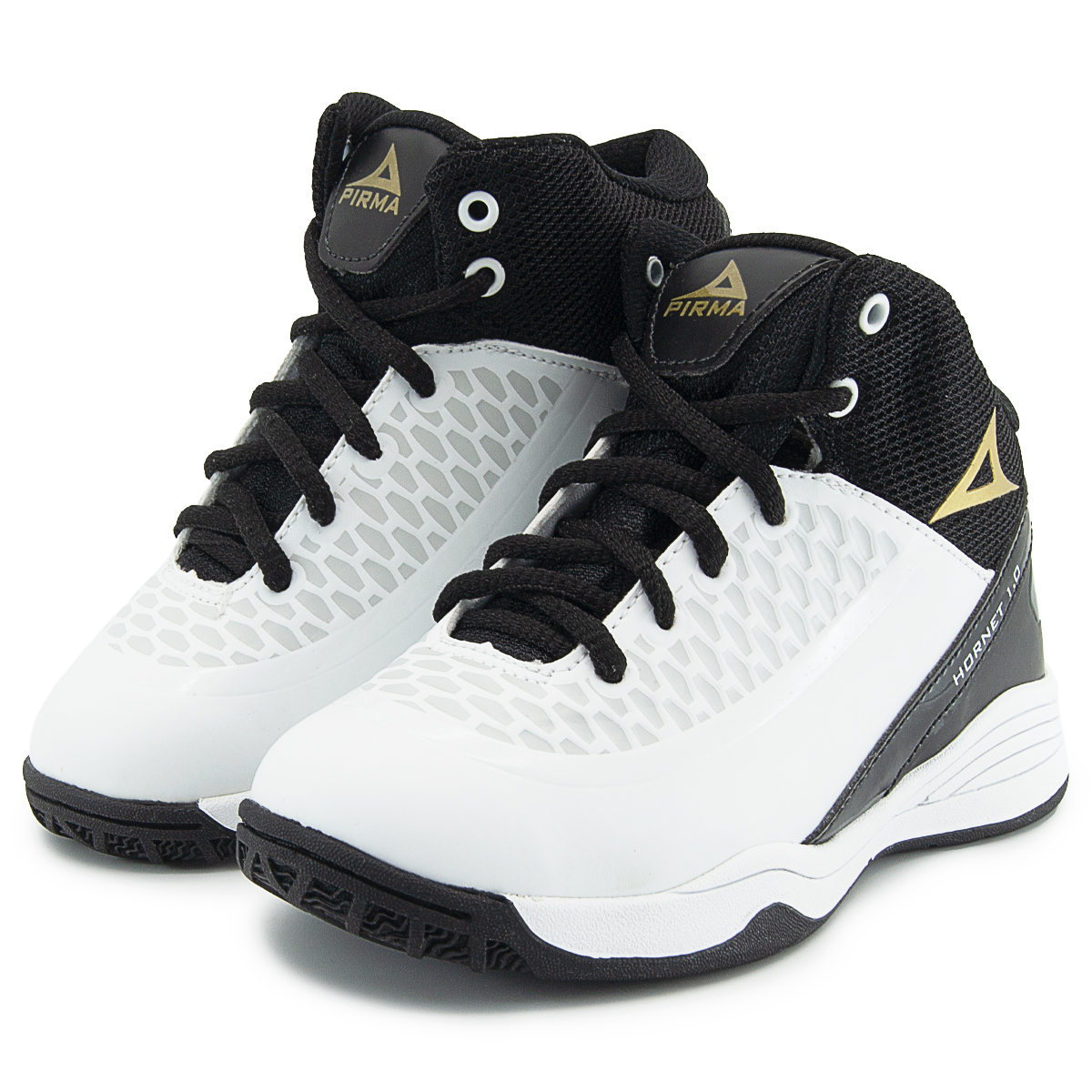 Tenis Pirma Basketball Mod. 2004 Blanco/negro (18-21.5)