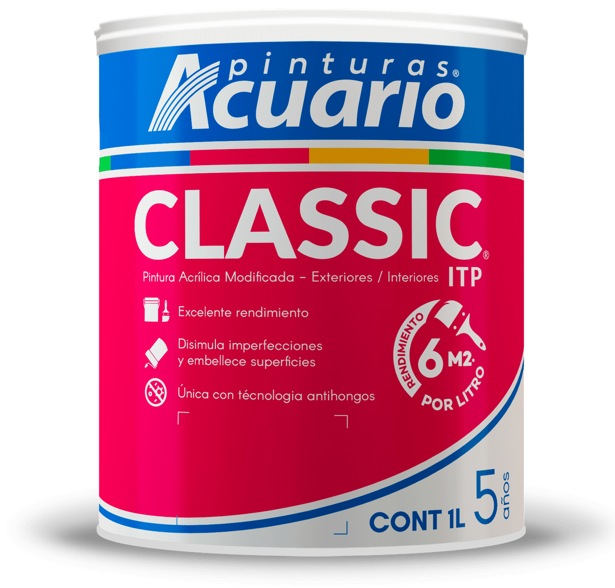 Pintura Acuario Classic 1 Lt Color Blanco VA40010