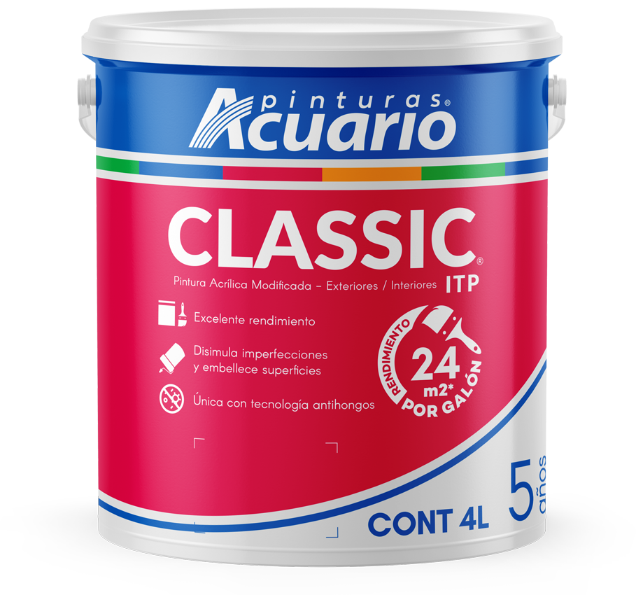 Pintura Acuario Classic 4 Lt Color Blanco VA40040