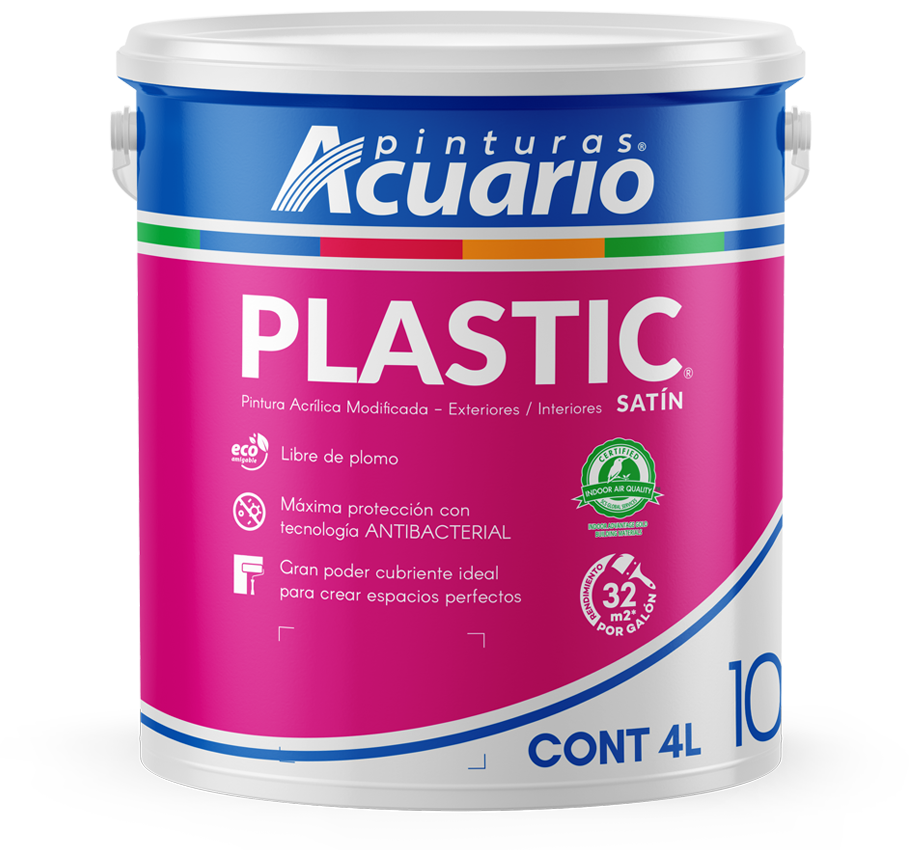 Pintura Acuario Plastic 4 Lt Color Blanco VA00140
