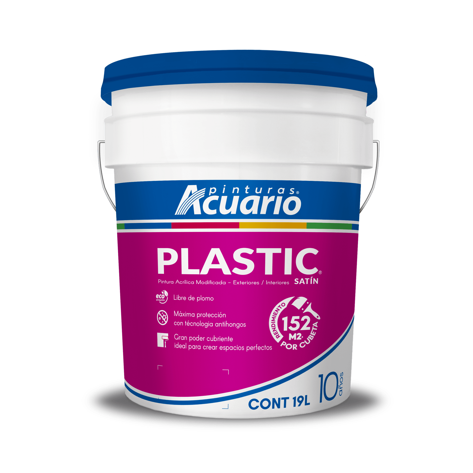 Pintura Acuario Plastic 19 Lt Color Blanco VA00190