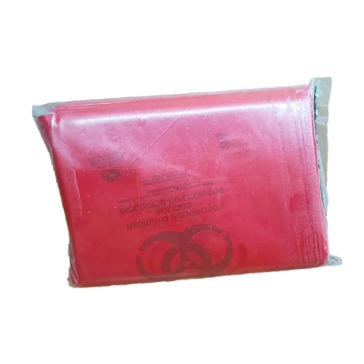 Bolsas rojas de plástico recolectoras de residuos biológicos infecciosos A1 LRO 20 200 paquete con 100 piezas en medidas de 20x30