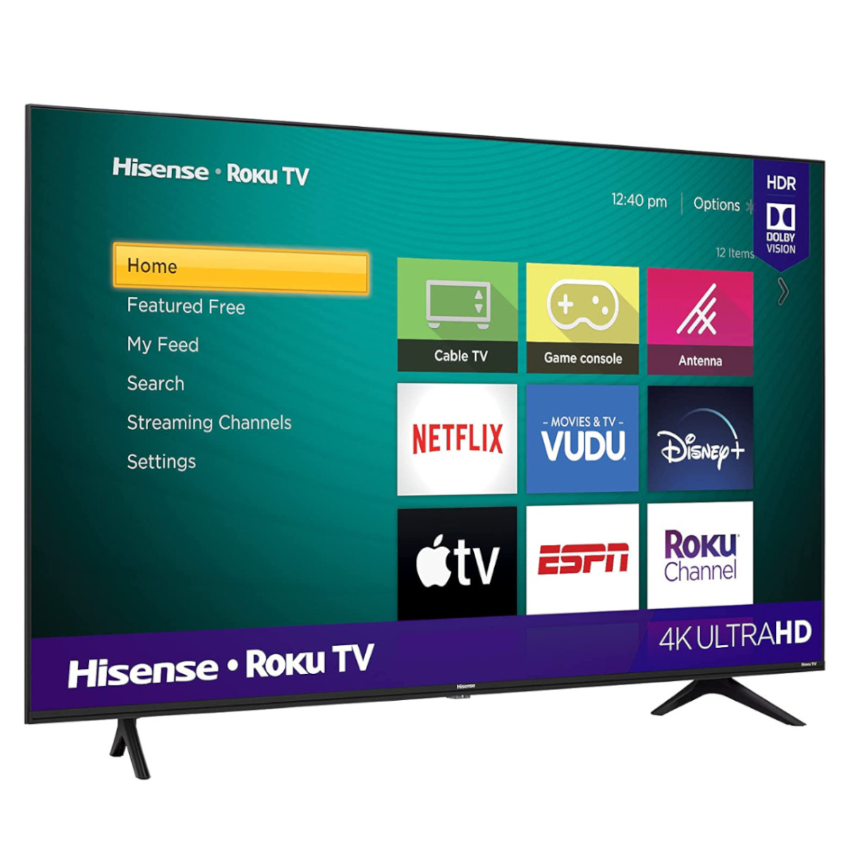 Pantalla Smart TV Hisense 43 Pulgadas Roku 4k Ultra HD HDR DTS 43R6E3