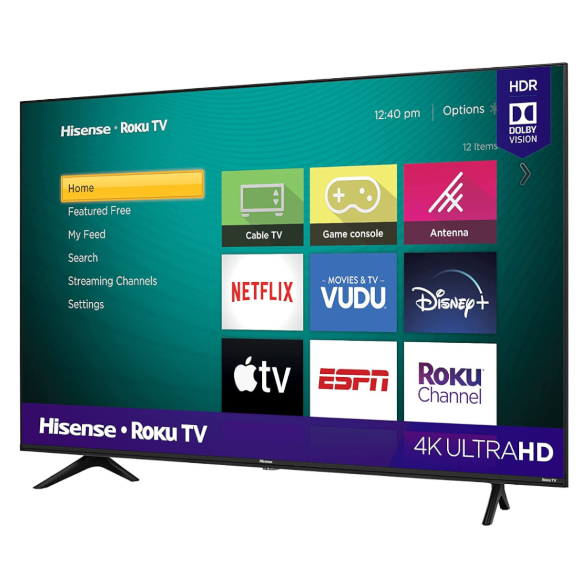 Pantalla Smart TV Hisense 43 Pulgadas Roku 4k Ultra HD HDR DTS 43R6E3