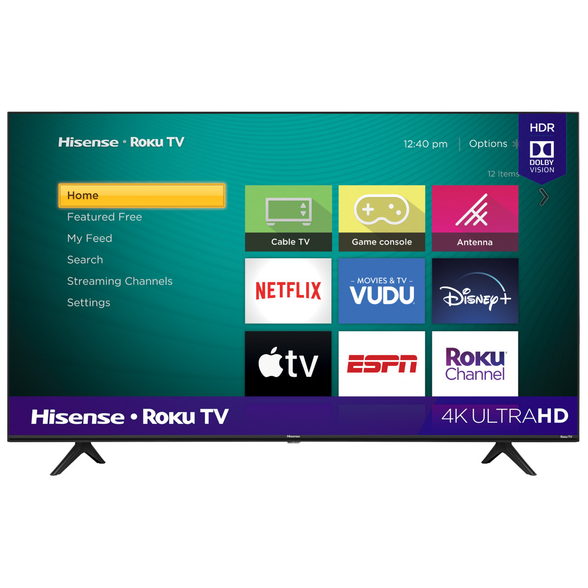 Pantalla Smart TV Hisense 43 Pulgadas Roku 4k Ultra HD HDR DTS 43R6E3