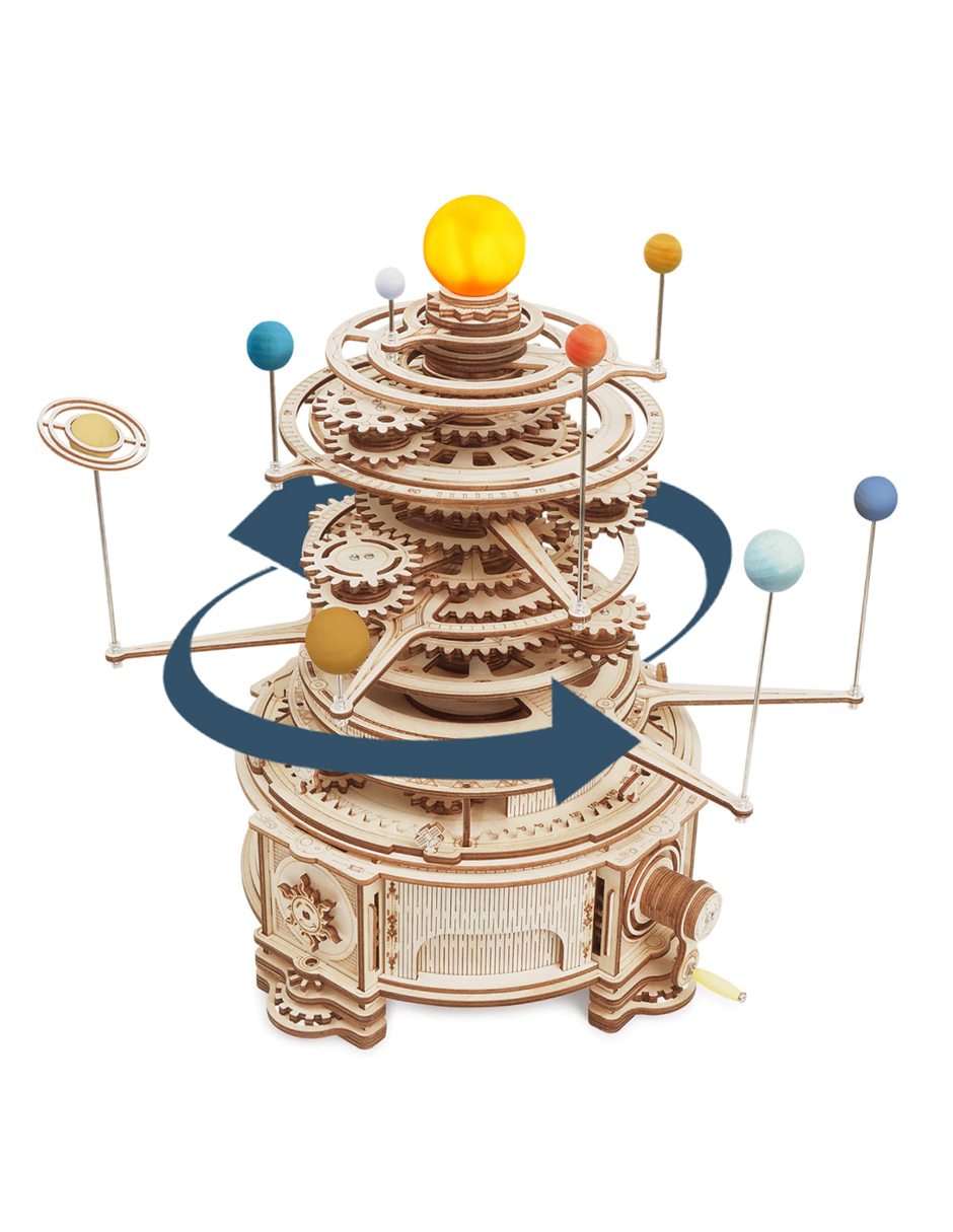 Rompecabezas Sistema Solar Giratorio Robotime Madera ST001