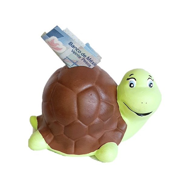 alcancia en forma de tortuga infantil