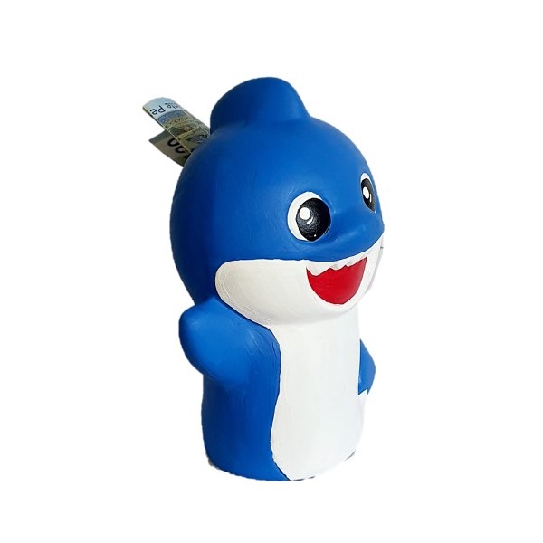 alcancia tipo Baby Shark tiburon