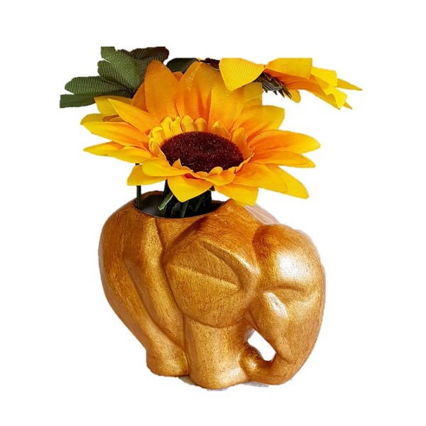 maceta en forma de elefante de la buena suerte