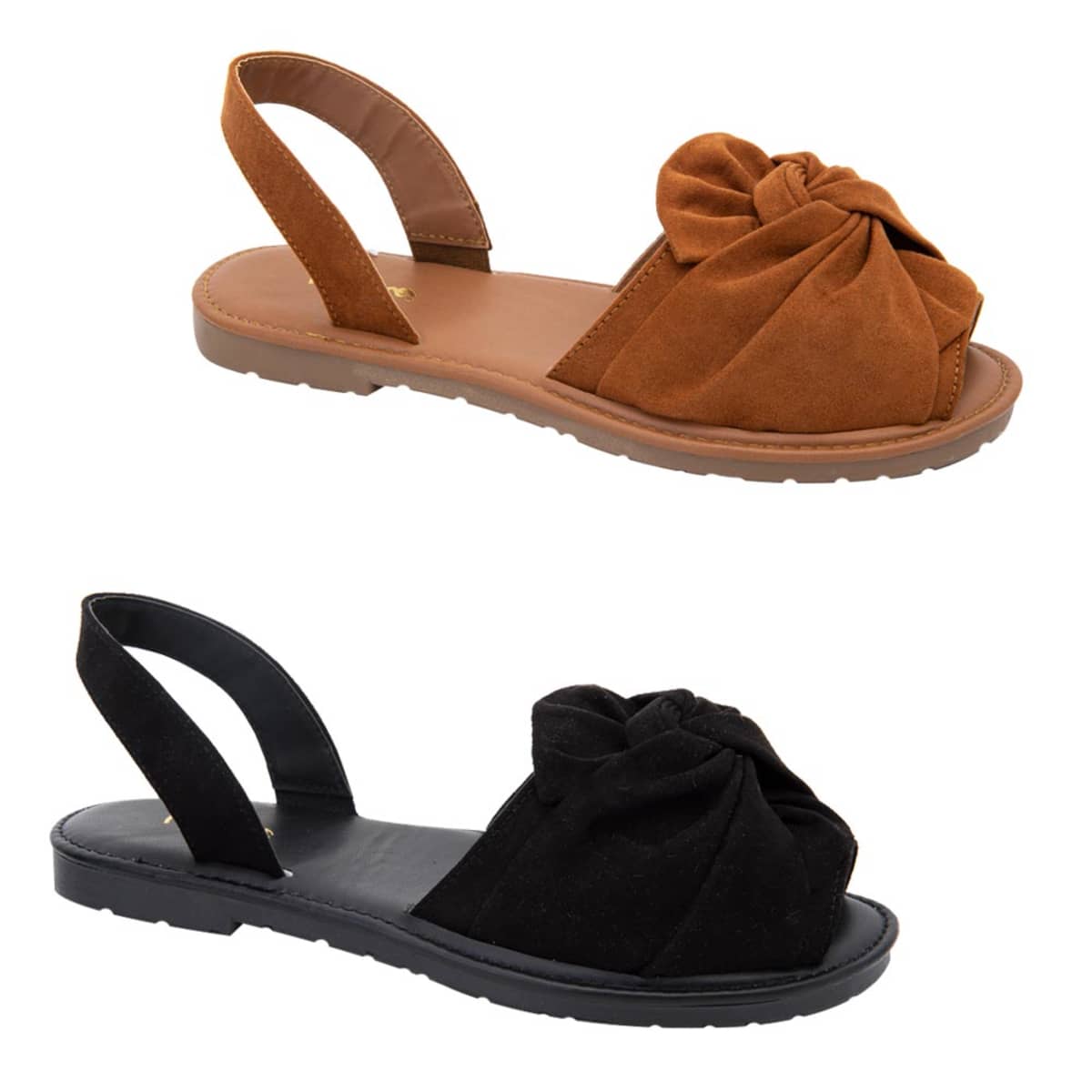 Kit De 2 Pares De Sandalias Casuales Color Cafe Negro Para Dama