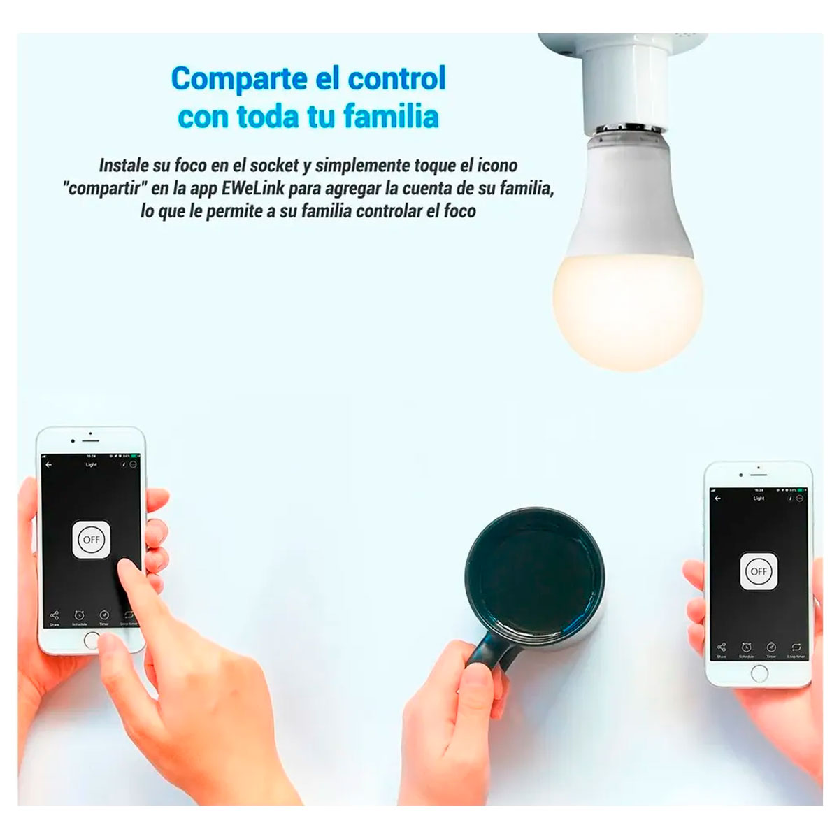 Socket Smart Wifi para foco rosca On/off Sonoff Slampher Rf