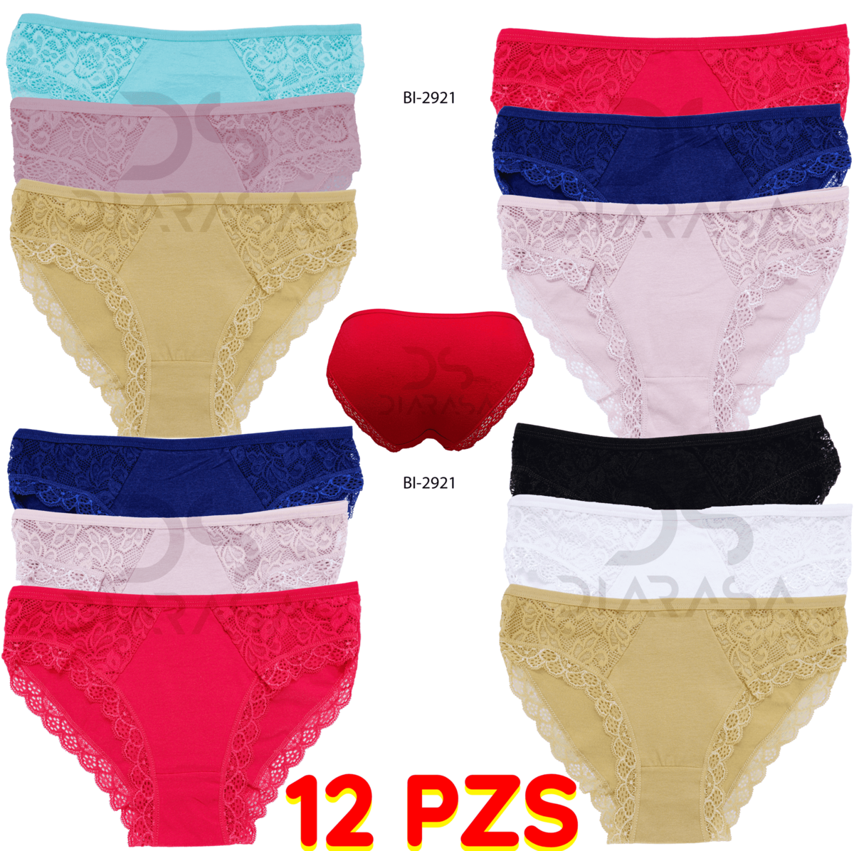 Panties Algodón Ropa Interior De Dama Bikiny 12pz Mayoreo