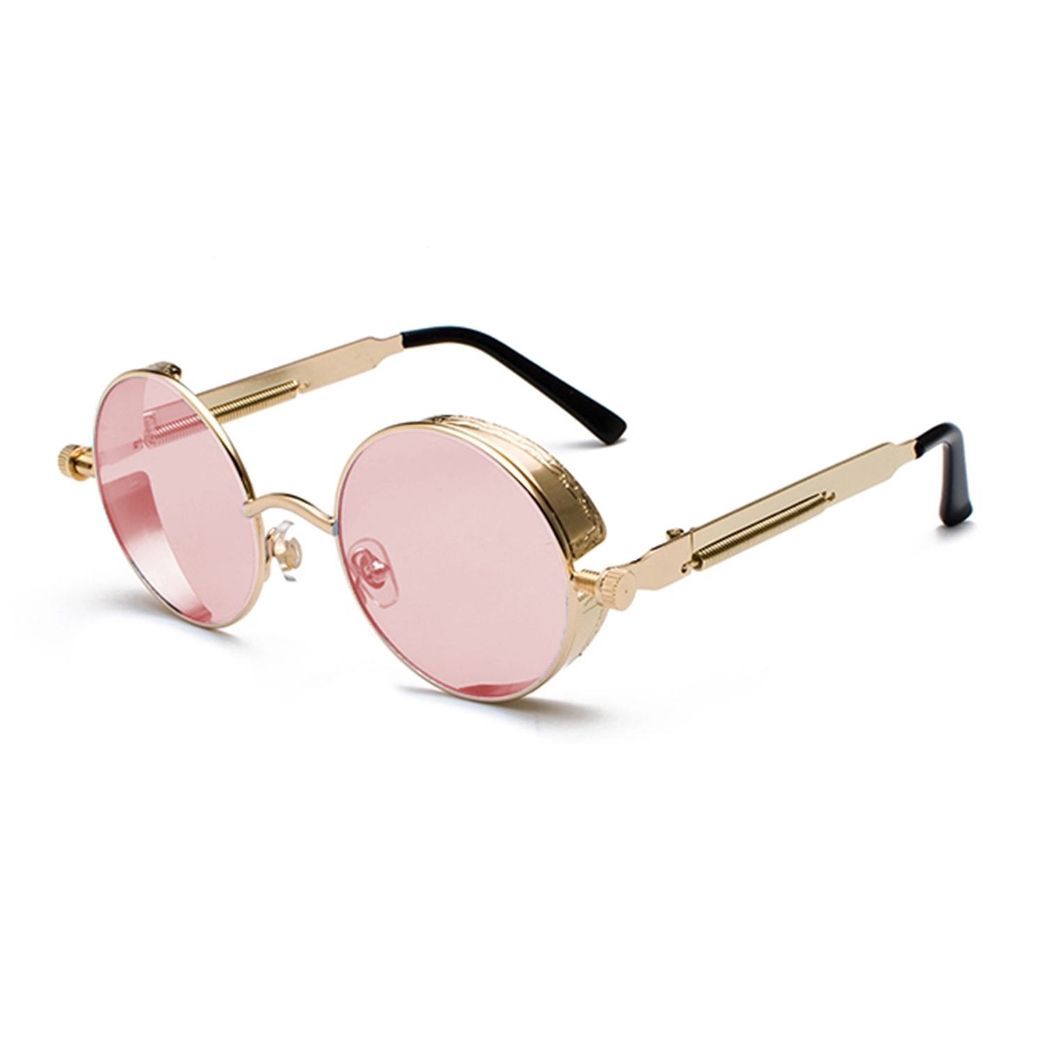 Lentes de sol redondos retro vintage gafas steampunk