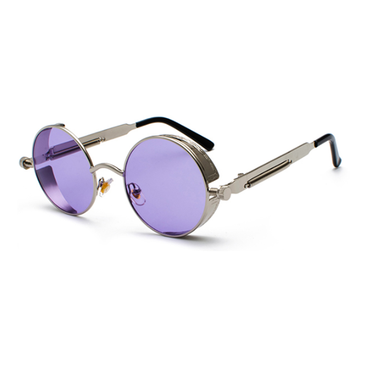 Lentes de sol redondos retro vintage gafas steampunk