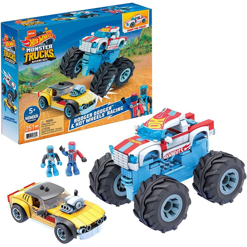 Set Mega Construx Rodger Dodger Y Hot Wheels Racing