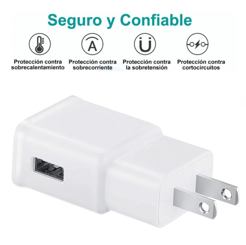 Cubo cargador 1 puerto USB portable excelente capacidad pack 10 Negro Chico