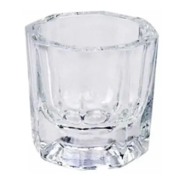 Godete De Vidrio Vasito Recipiente Monomero Acrilico Uñas