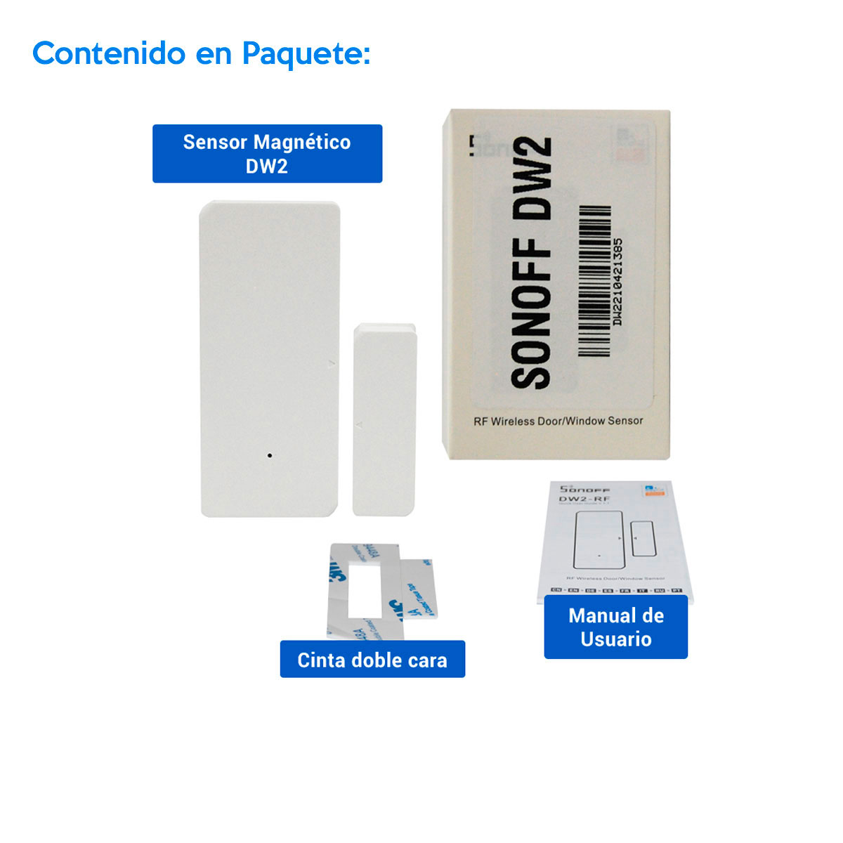 Sensor Dw2 Sonoff Rf 433mhz Alarma Para Puertas/ventanas