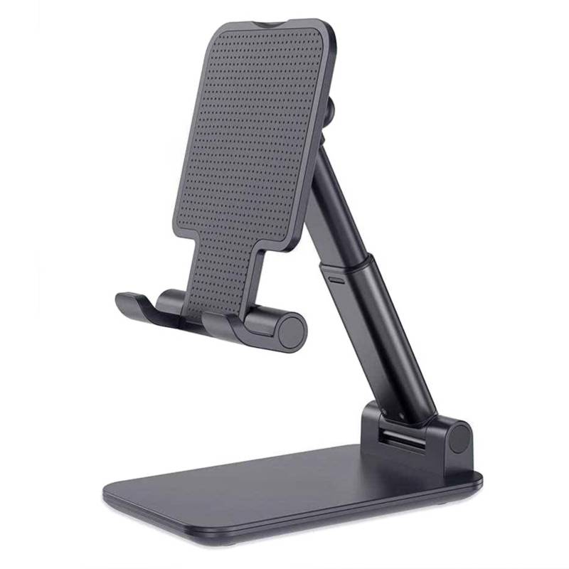 Soporte Celular Mesa Escritorio Ajustable Altura e Inclinación ZMJ53 Negro