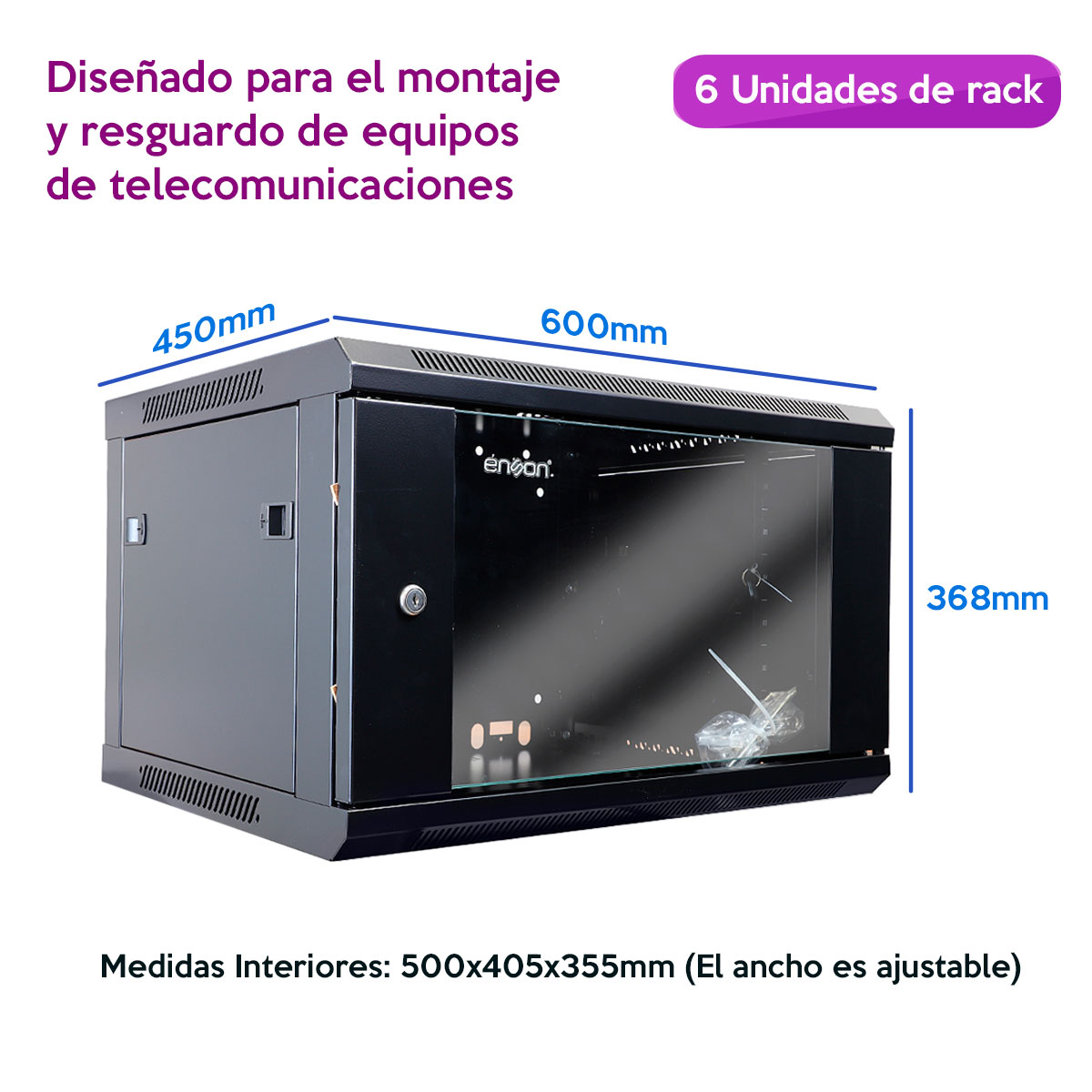 Gabinete Para Pared para equipo Telecomunicaciones Ens-rkgb6u Enson