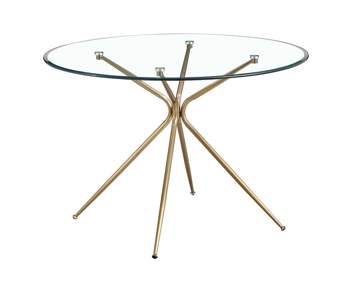 Mesa de Comedor Anastasia Brush Dorado - Kessa