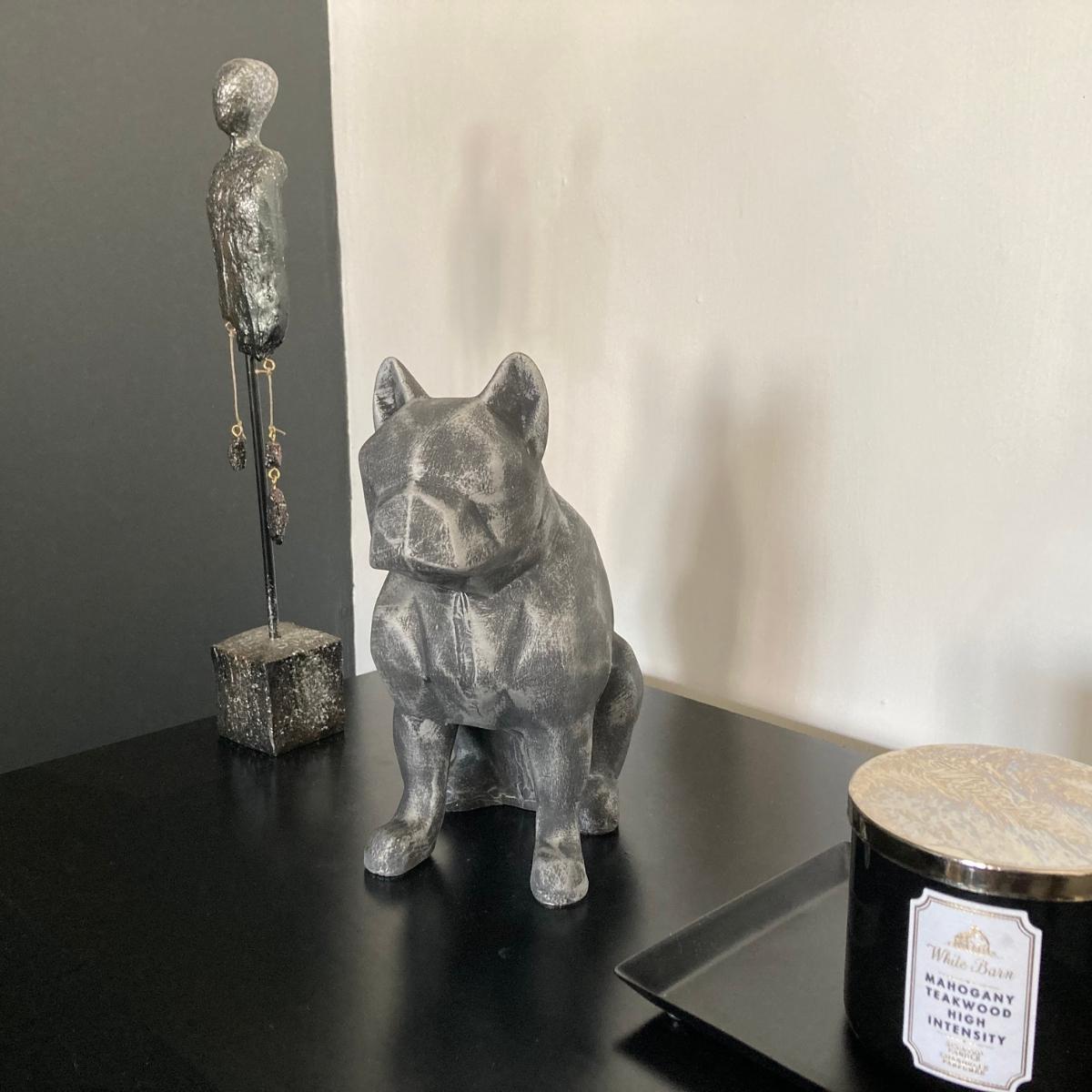 Figura Decorativa Perro  Minimalista Elegante Ceramica Decoracion Hogar