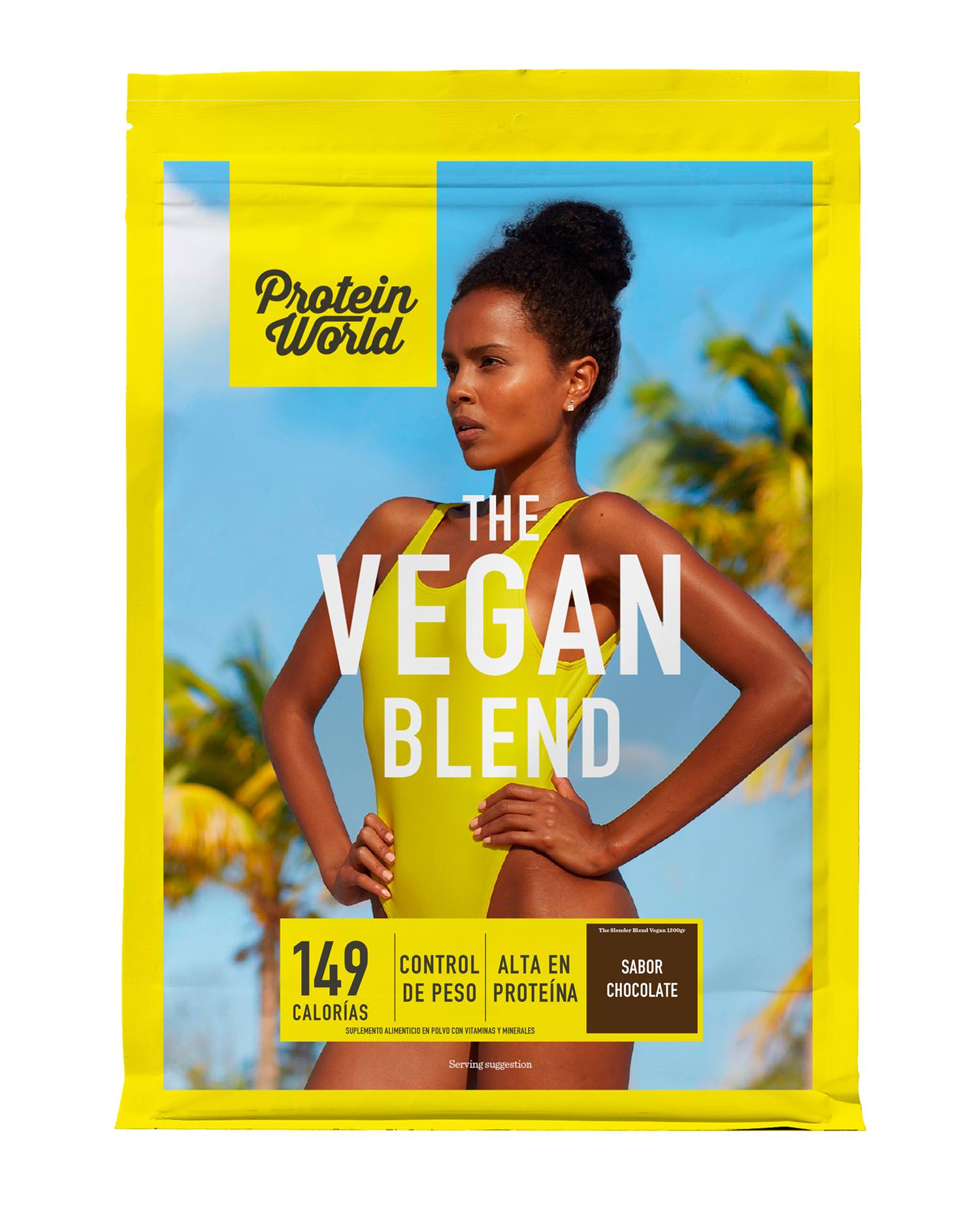 The Slender Blend Vegan Chocolate 1200 gr Proteína Control de peso Vegana a Base de Chícharo