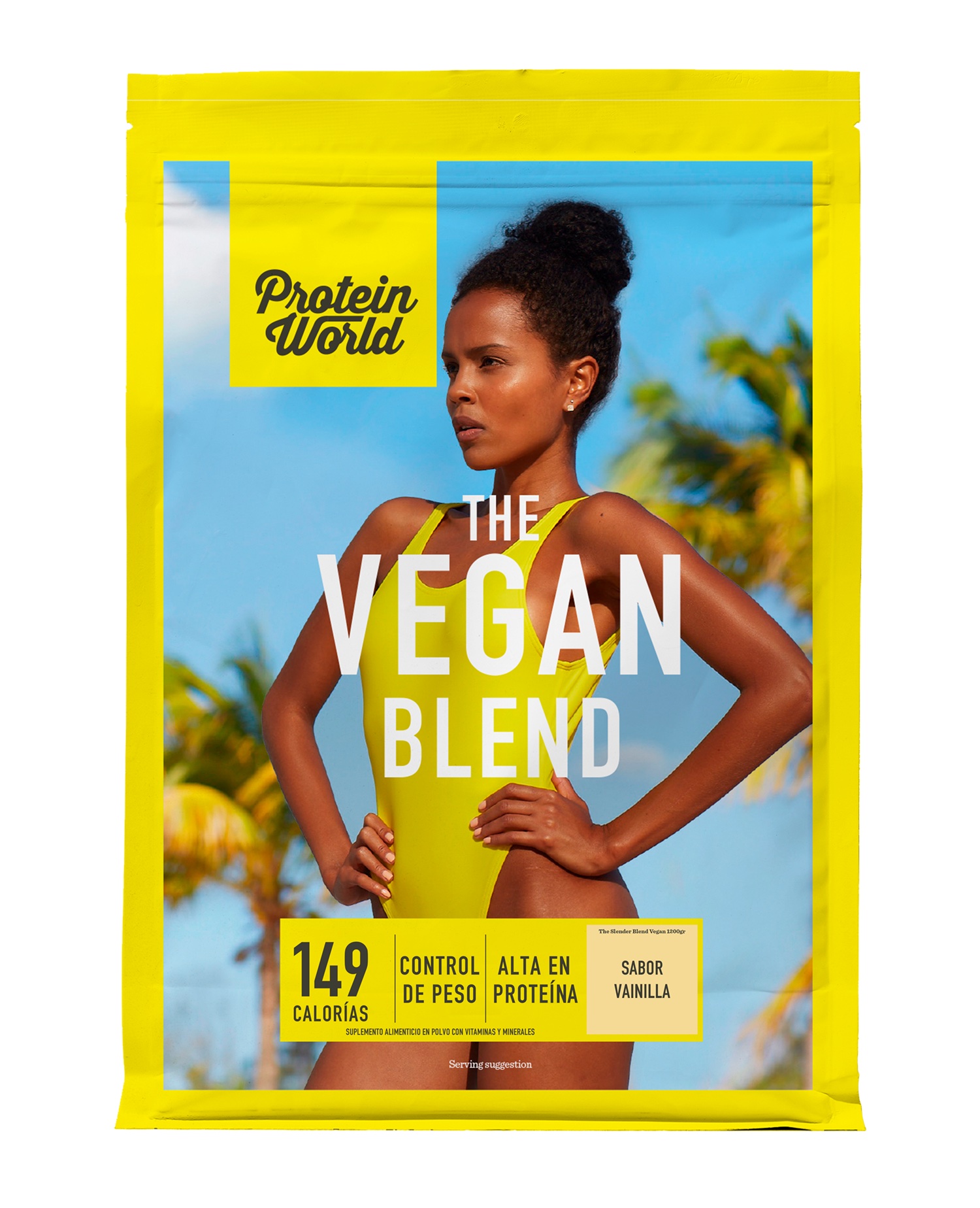 The Slender Blend Vegan Vainilla 1200 gr Proteína Control de peso Vegana a Base de Chícharo